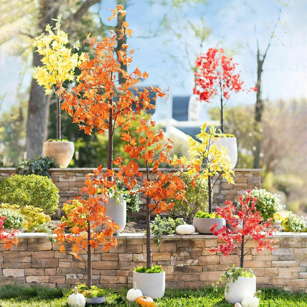 Indoor/Outdoor Electric Lighted Maple Tree, 6'H with 96 Lights | Plow & Hearth