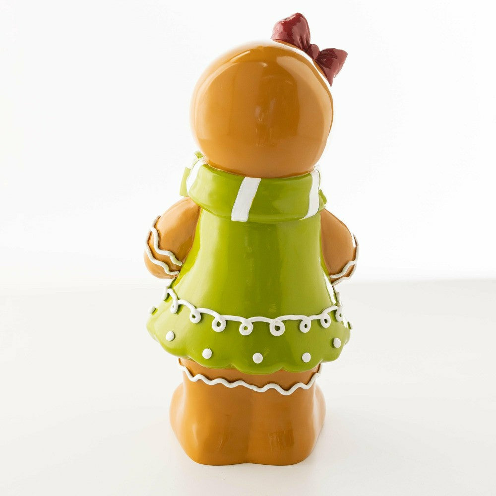 Indoor/Outdoor Lighted Gingerbread Girl Shorty Statue | Plow & Hearth