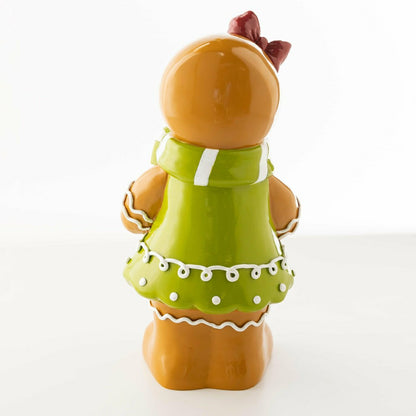 Indoor/Outdoor Lighted Gingerbread Girl Shorty Statue | Plow & Hearth