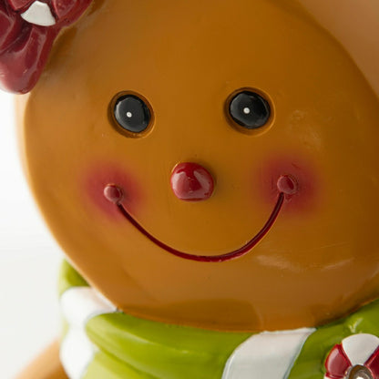 Indoor/Outdoor Lighted Gingerbread Girl Shorty Statue | Plow & Hearth