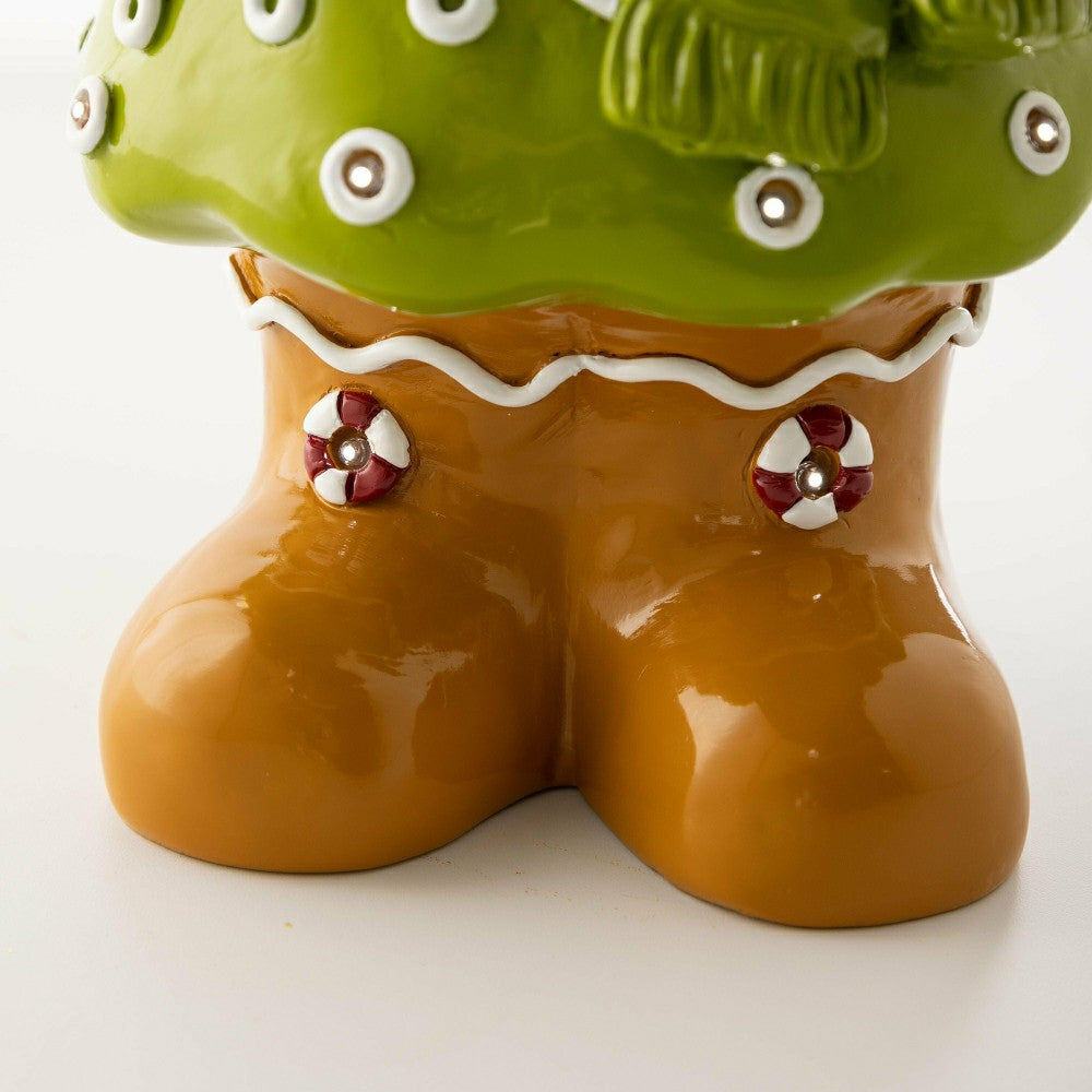 Indoor/Outdoor Lighted Gingerbread Girl Shorty Statue | Plow & Hearth