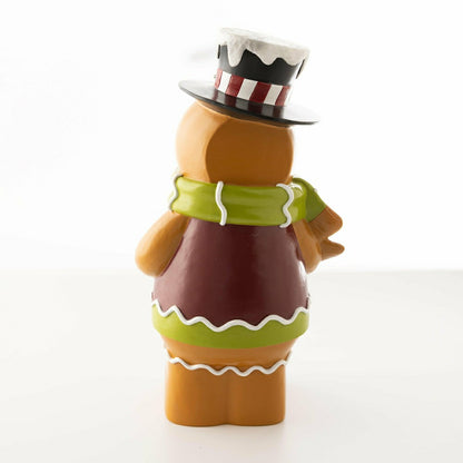 Indoor/Outdoor Lighted Gingerbread Boy Shorty Statue | Plow & Hearth