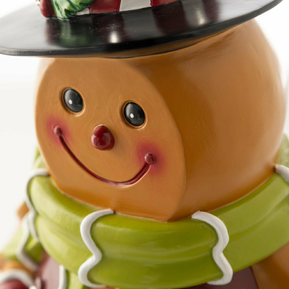 Indoor/Outdoor Lighted Gingerbread Boy Shorty Statue | Plow & Hearth