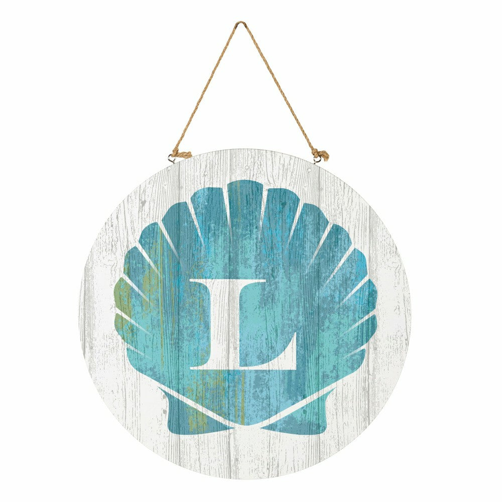 Coastal Door Décor Shell Monogram 18" L | Plow & Hearth