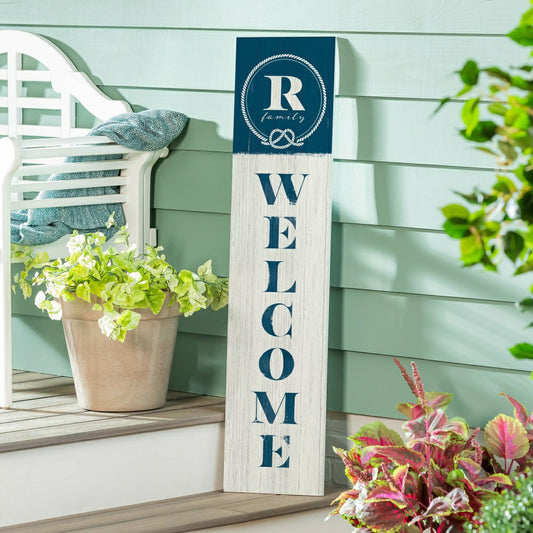 Coastal Porch Leaner Nautical Monogram 46" R | Plow & Hearth