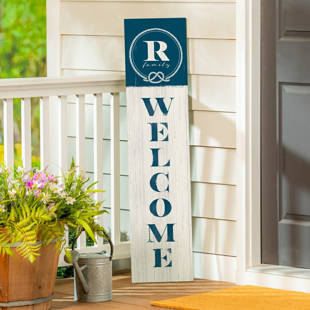 Coastal Porch Leaner Nautical Monogram 46" R | Plow & Hearth
