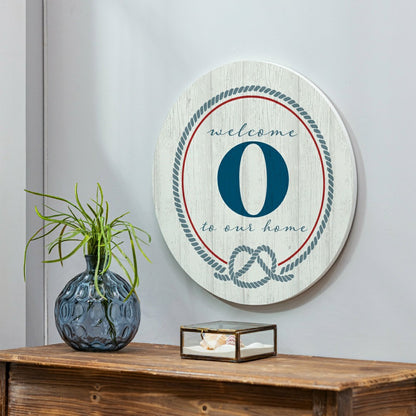 Coastal Door Décor Monogram White 18" O | Plow & Hearth