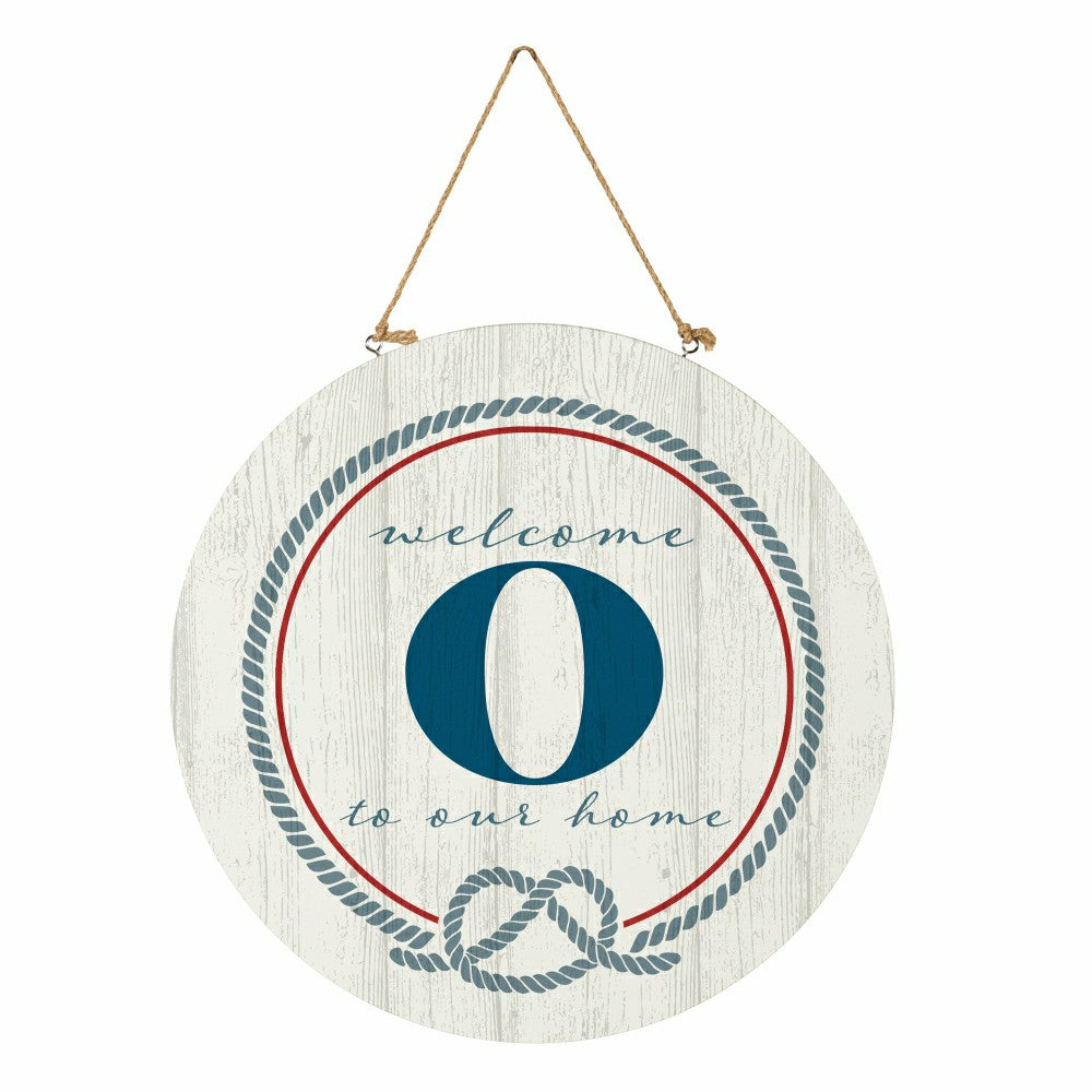 Coastal Door Décor Monogram White 18" O | Plow & Hearth