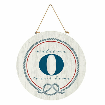 Coastal Door Décor Monogram White 18" O | Plow & Hearth