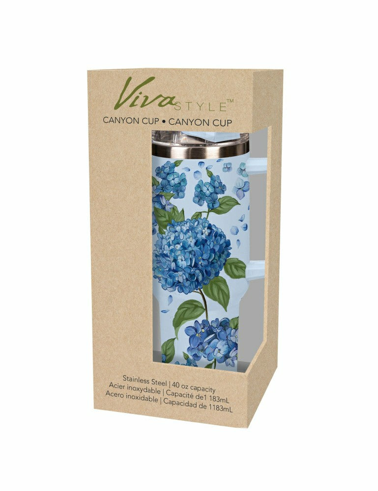 VivaStyle Hydrangea Haven Tumblers Stainless Steel Canyon Cup | Plow & Hearth