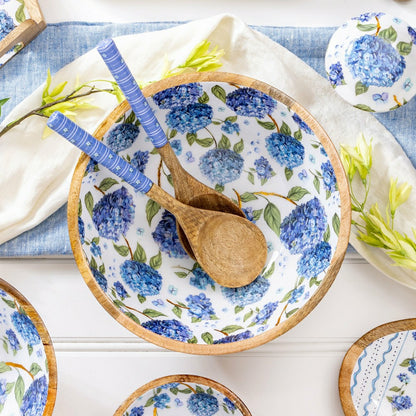 VivaStyle Bowl, Wood Bowl Set, Hydrangea, Set of 3 | Plow & Hearth