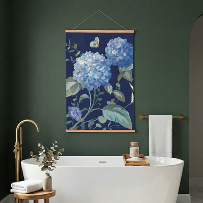 VivaStyle Hydrangea Haven Indoor Wall Décor Canvas Tapestry, Hydrangea | Plow & Hearth