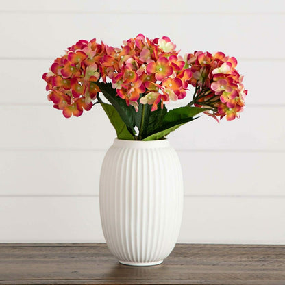 20" Artificial Hydrangea Flower Stem, Set of 3 | Plow & Hearth