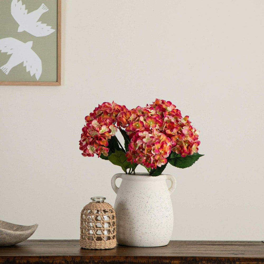 20" Artificial Hydrangea Flower Stem, Set of 3 | Plow & Hearth