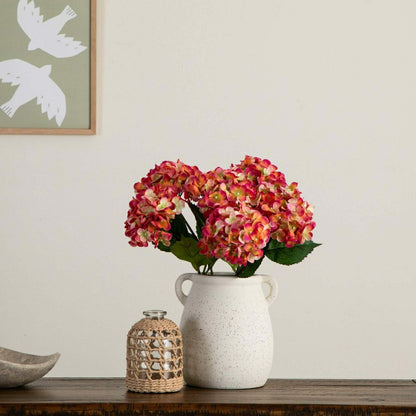 20" Artificial Hydrangea Flower Stem, Set of 3 | Plow & Hearth