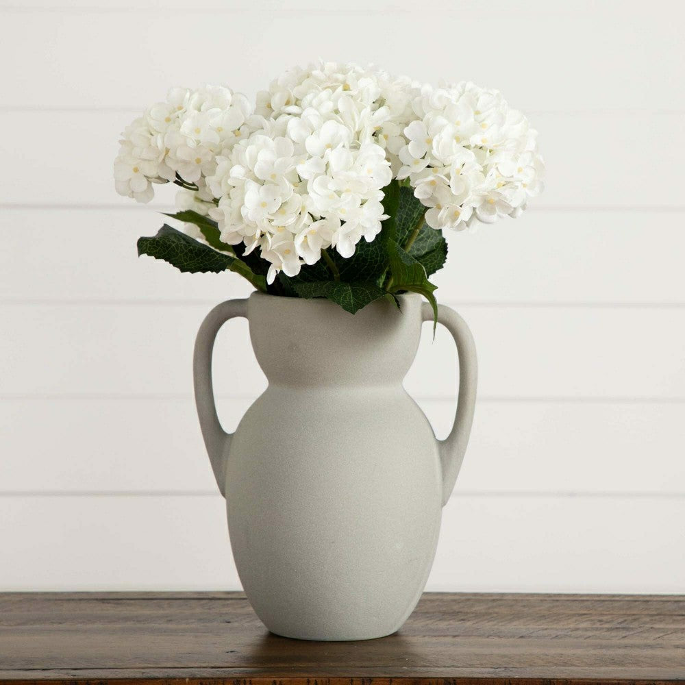 20" Artificial Hydrangea Flower Stem, Set of 3 | Plow & Hearth