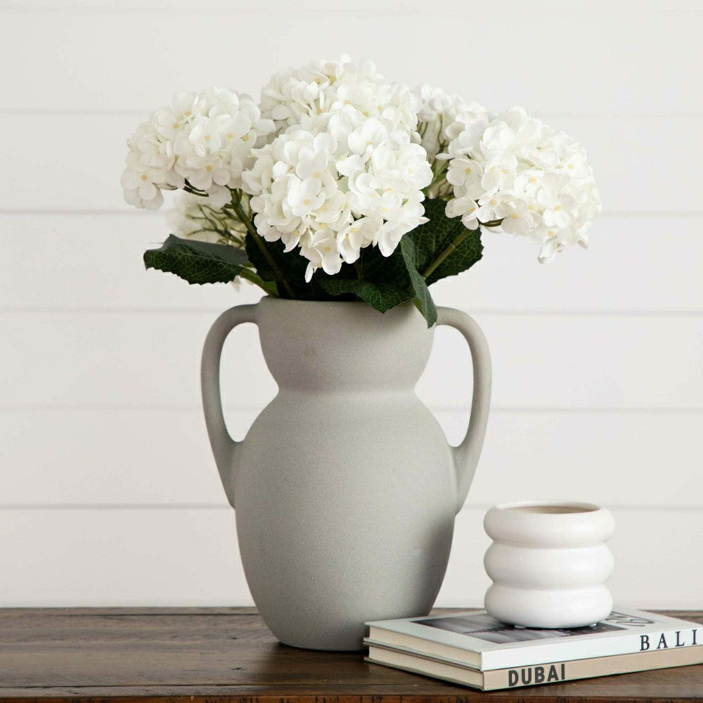 20" Artificial Hydrangea Flower Stem, Set of 3 | Plow & Hearth
