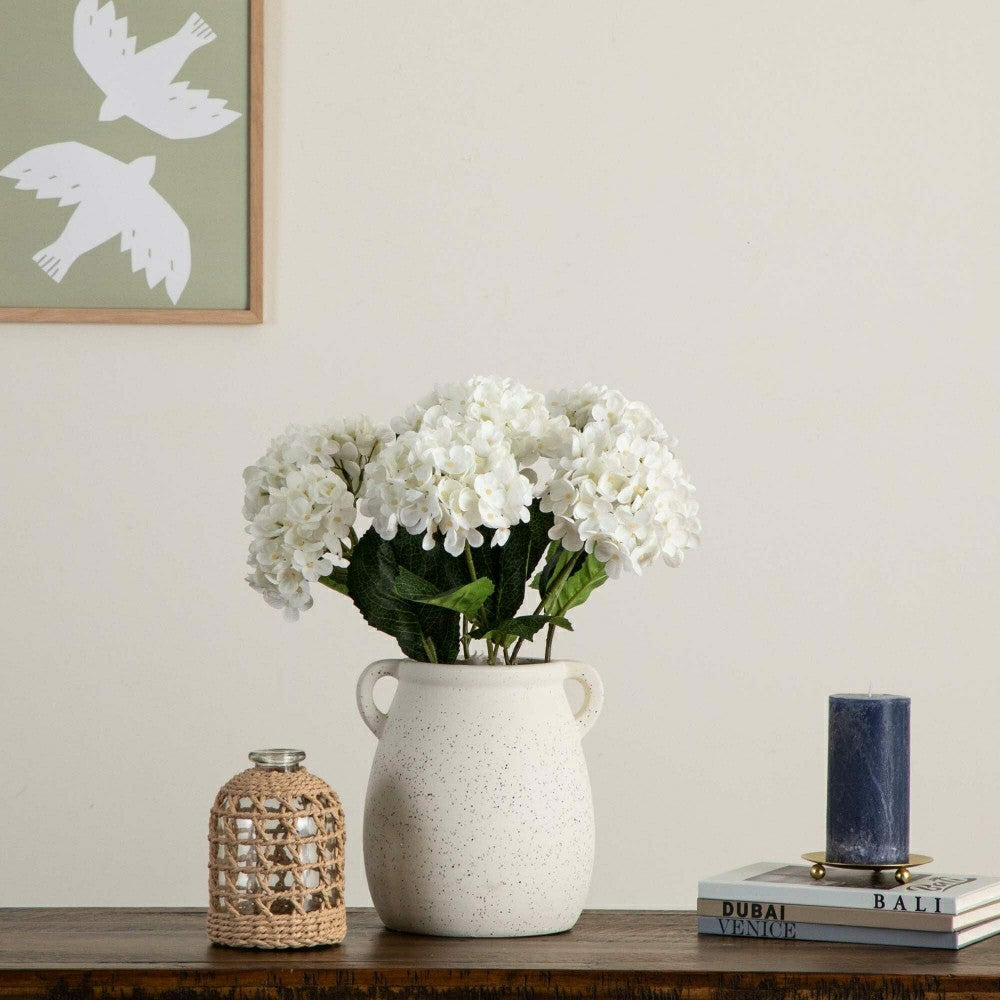 20" Artificial Hydrangea Flower Stem, Set of 3 | Plow & Hearth