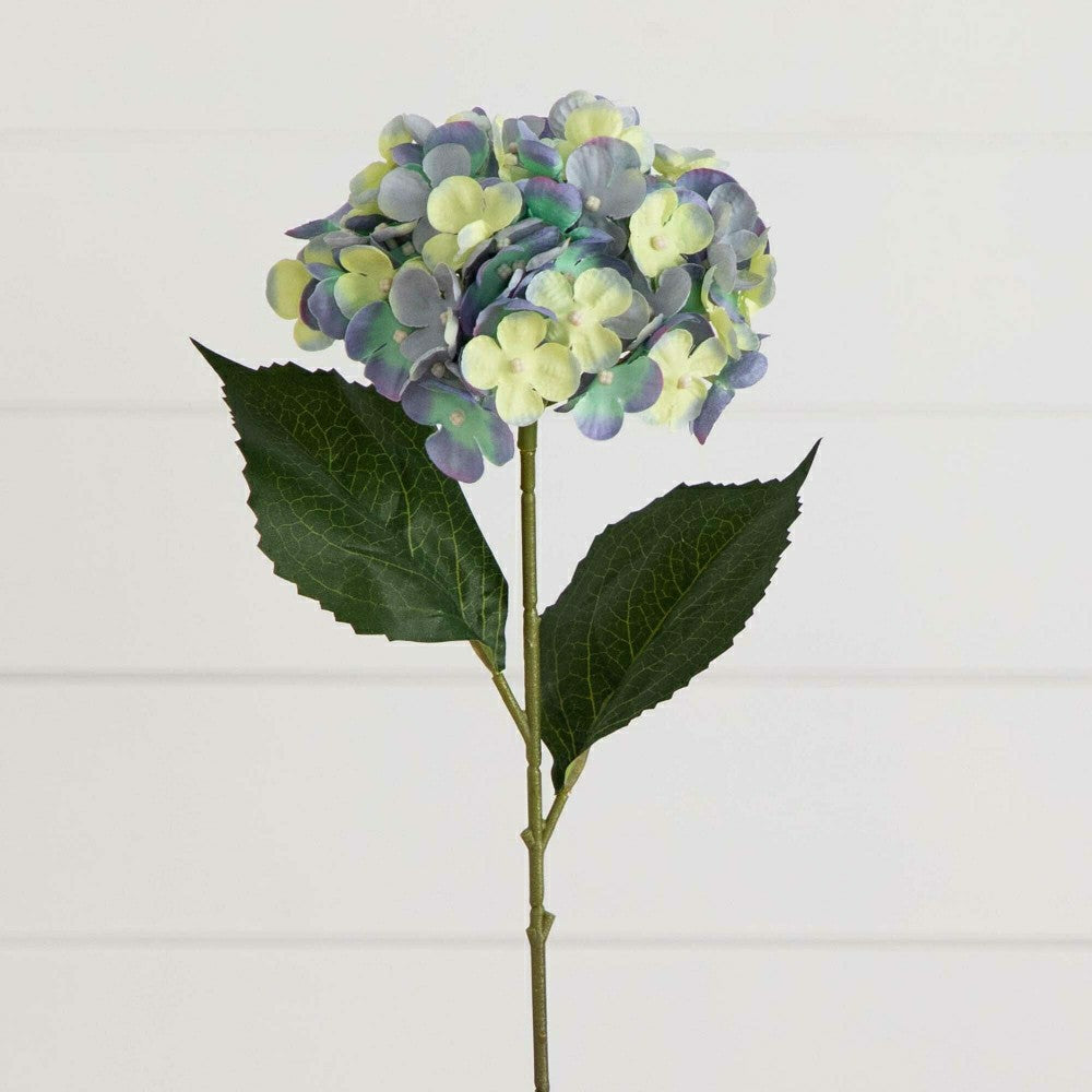 20" Artificial Hydrangea Flower Stem, Set of 3 | Plow & Hearth