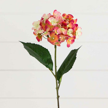 20" Artificial Hydrangea Flower Stem, Set of 3 | Plow & Hearth