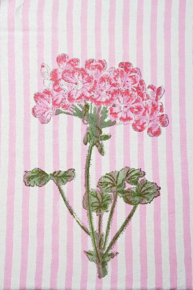 Pink Hydrangea Blockprint Tablecloth | Plow & Hearth