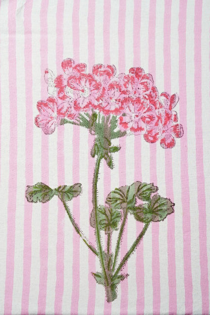 Pink Hydrangea Blockprint Tablecloth | Plow & Hearth