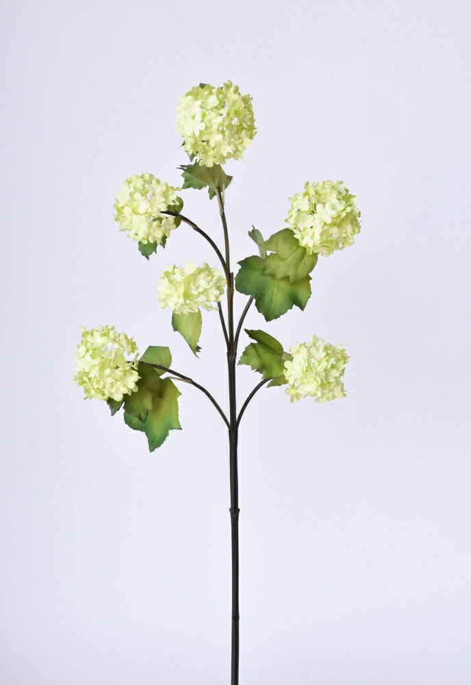 30" Faux Green Snowball Hydrangea Stem | Plow & Hearth