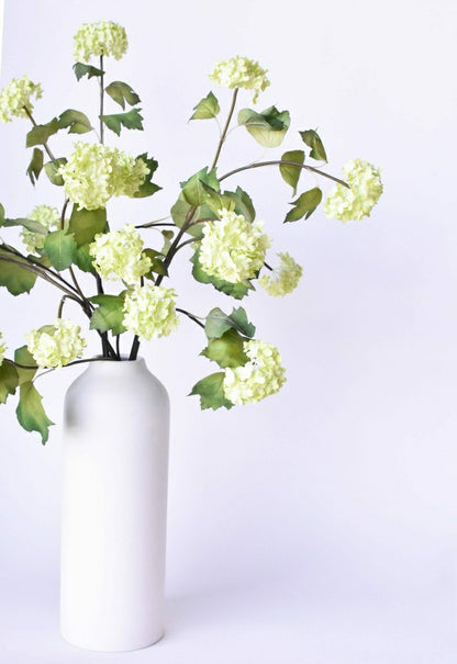 30" Faux Green Snowball Hydrangea Stem | Plow & Hearth