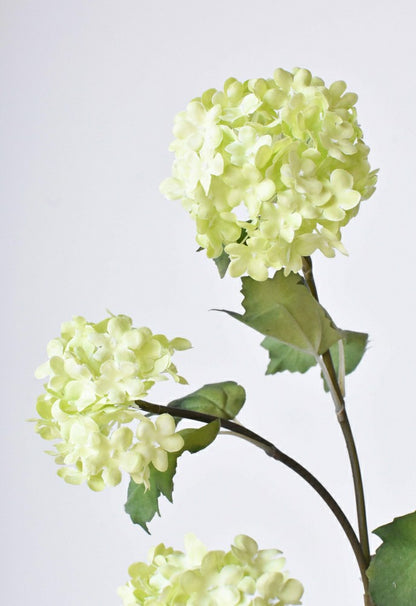 30" Faux Green Snowball Hydrangea Stem | Plow & Hearth