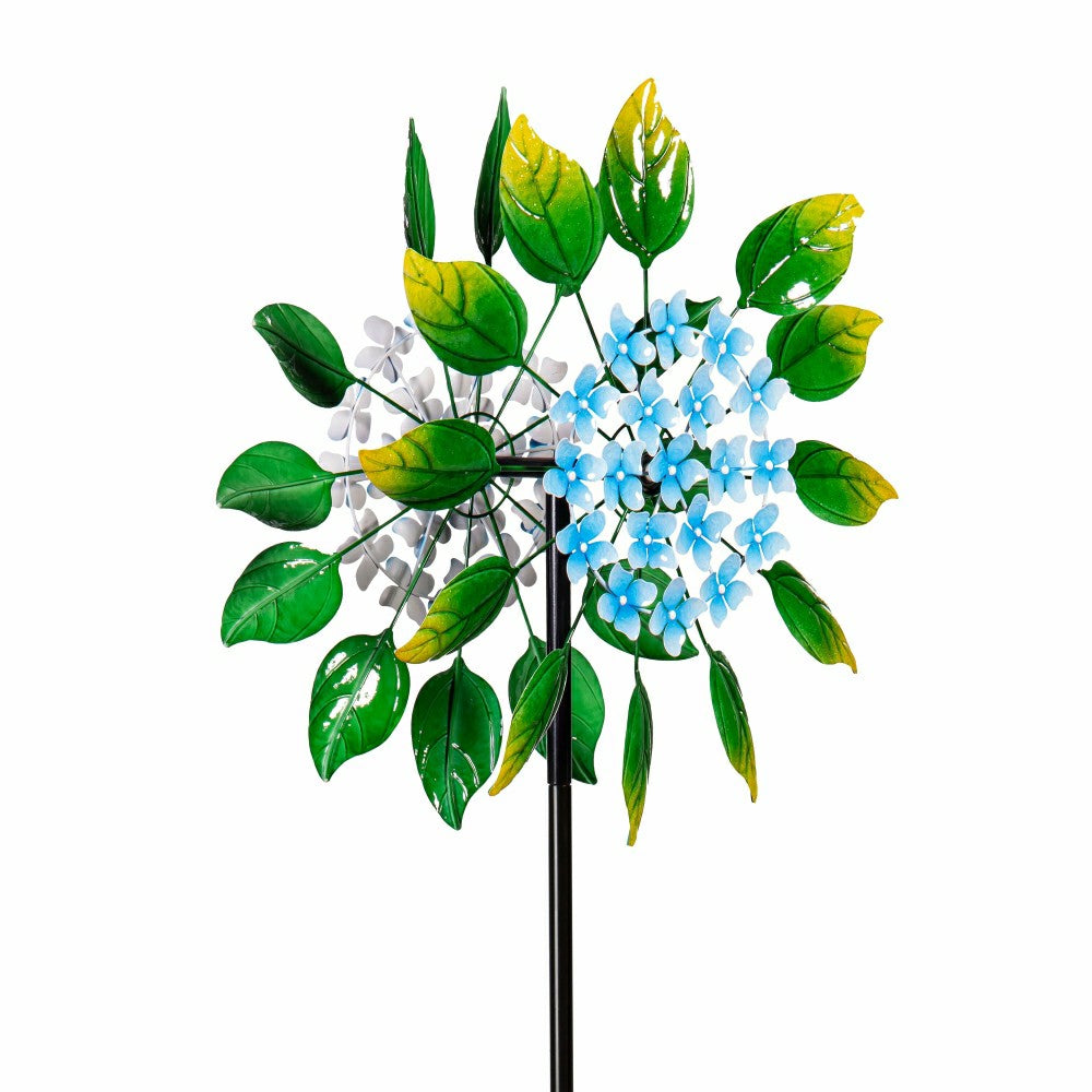 Metal Hydrangea Spinner 74"H | Plow & Hearth