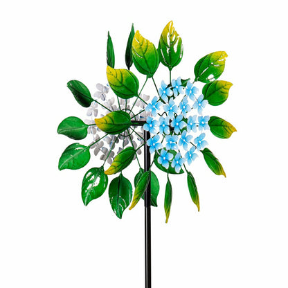 Metal Hydrangea Spinner 74"H | Plow & Hearth