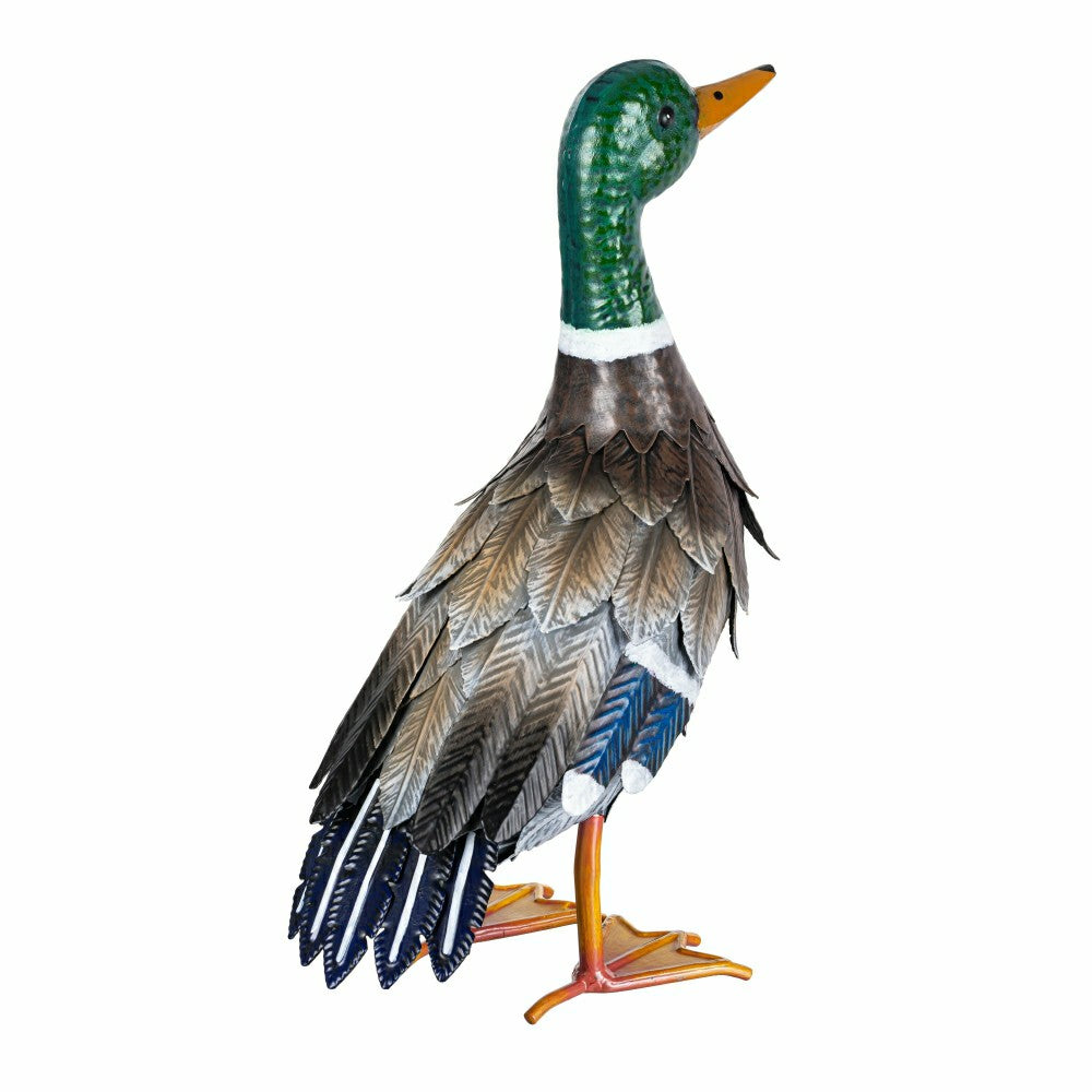 Metal duck decor. 15.8"H | Plow & Hearth