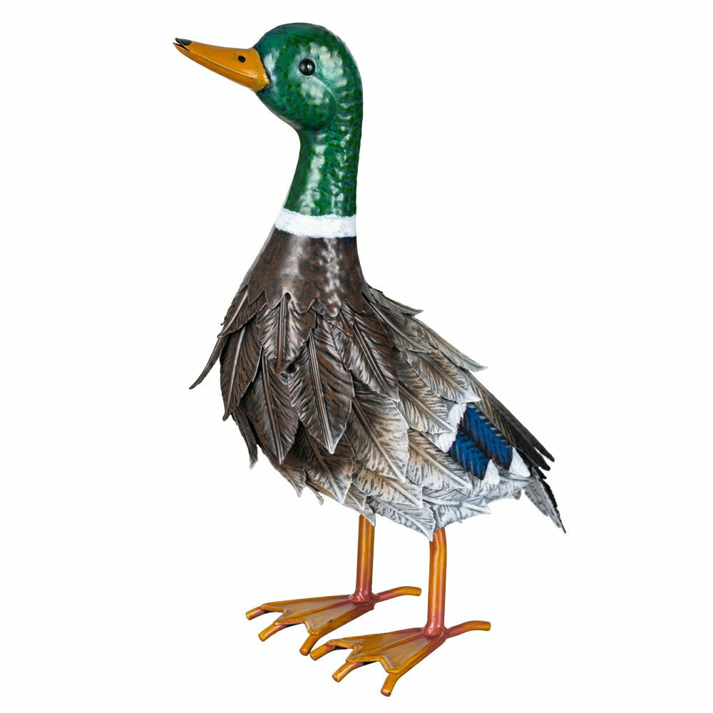 Metal duck decor. 15.8"H | Plow & Hearth
