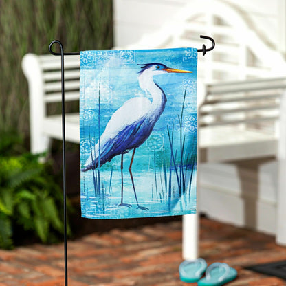 Blue Heron Reversible Suede Garden Flags | Plow & Hearth