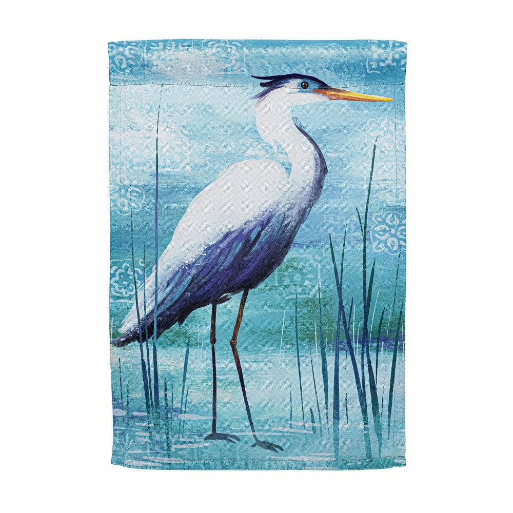 Blue Heron Reversible Suede Garden Flags | Plow & Hearth