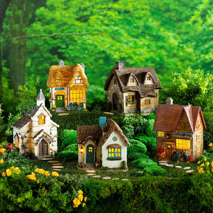 Miniature Fairy Garden Solar Flower Shop | Plow & Hearth