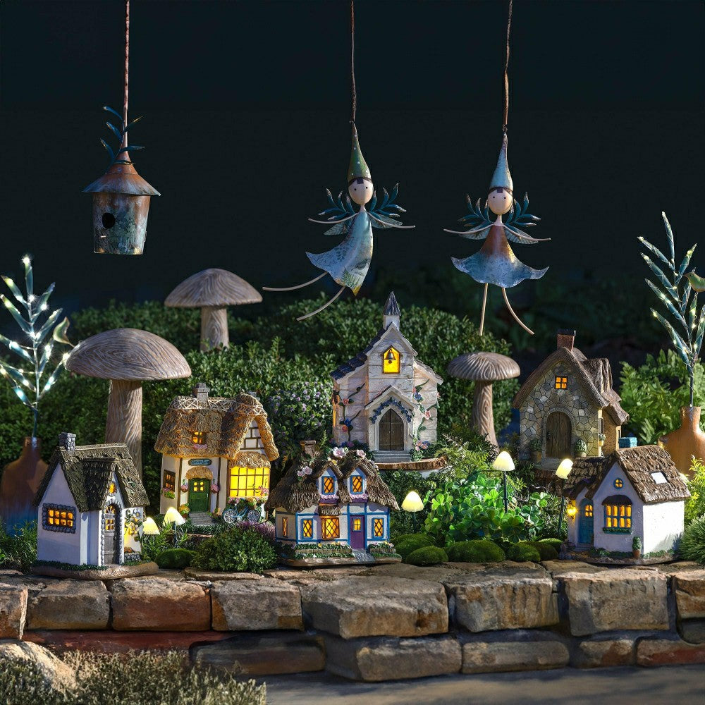 Miniature Fairy Garden Solar Flower Shop | Plow & Hearth
