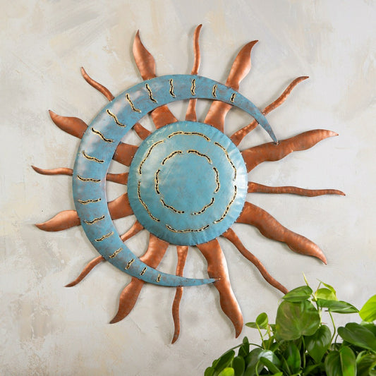 Verdigris Sun And Moon Wall Art | Plow & Hearth