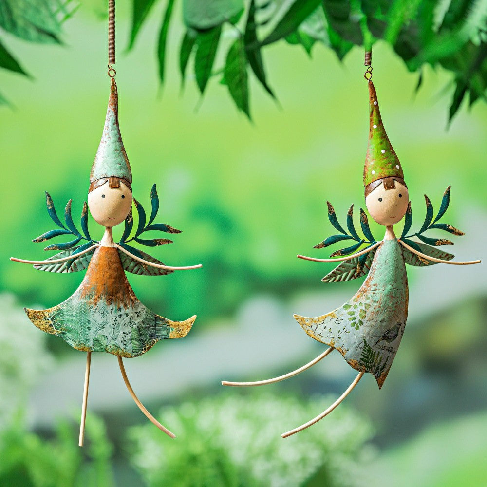Metal Fairies Hanging Décor, Set of 2 | Plow & Hearth