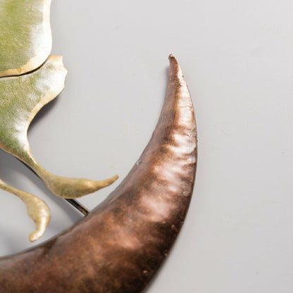 Garden of Wonder Indoor Wall Décor, Metal, Luna Moths & Crescent Moon | Plow & Hearth