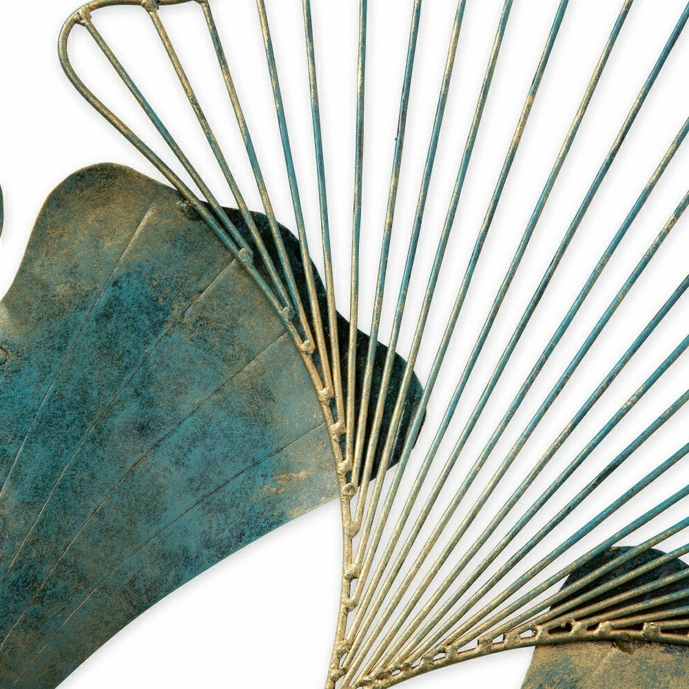 Handcrafted Indoor/Outdoor Metal Ginkgo Leaf Wall Art | Plow & Hearth