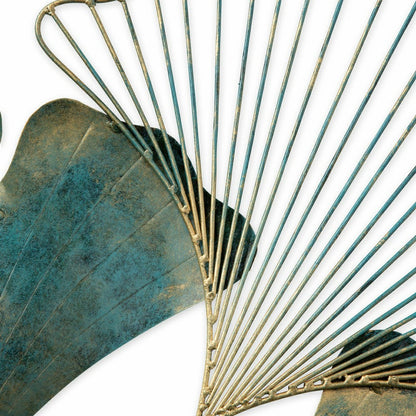 Handcrafted Indoor/Outdoor Metal Ginkgo Leaf Wall Art | Plow & Hearth