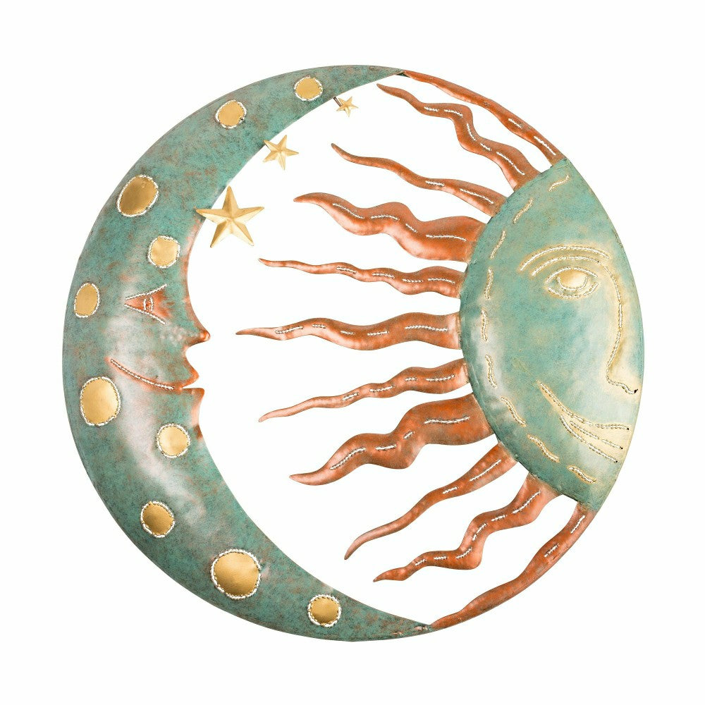 Celestial Sun and Moon Metal Wall Art | Plow & Hearth