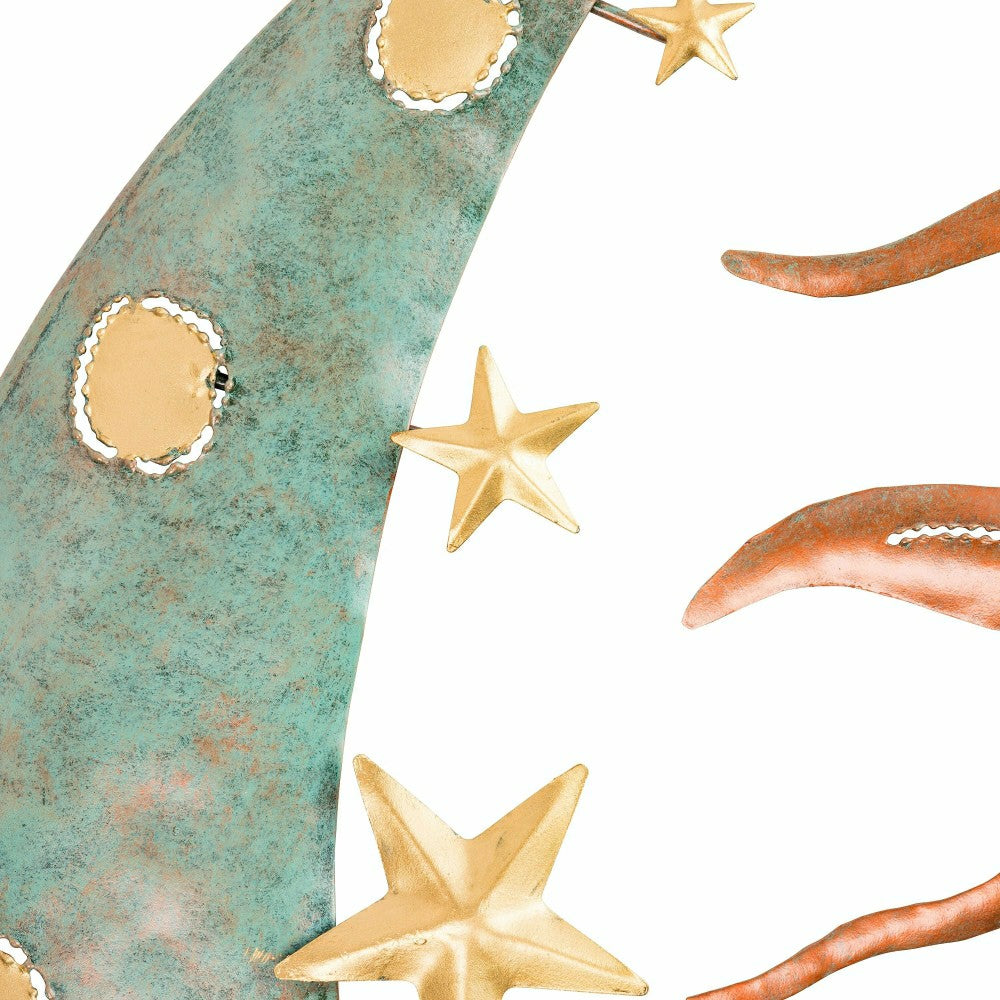 Celestial Sun and Moon Metal Wall Art | Plow & Hearth