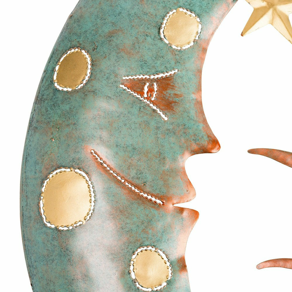 Celestial Sun and Moon Metal Wall Art | Plow & Hearth