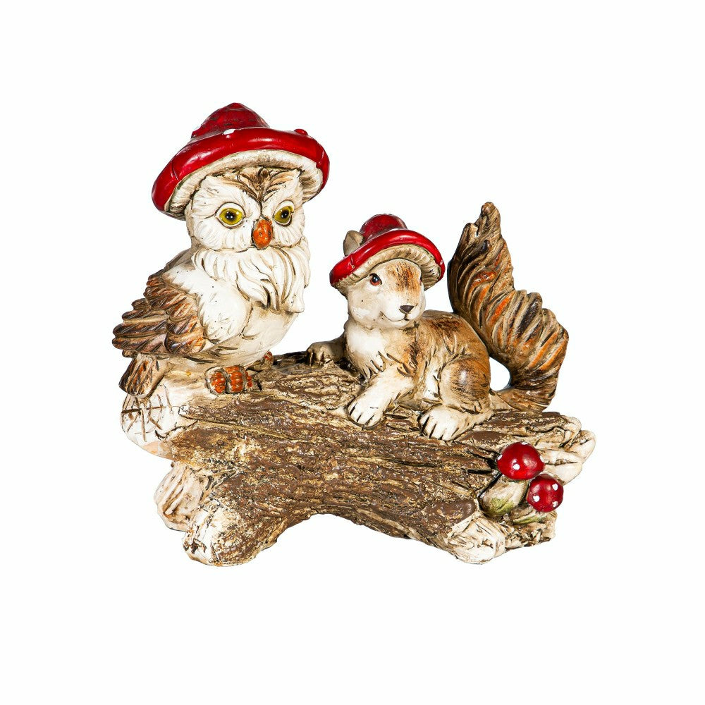 Resin Mushroom Animals Statue, 5"H | Plow & Hearth