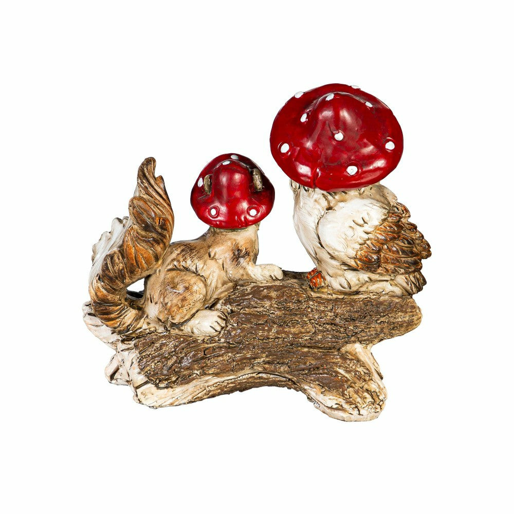 Resin Mushroom Animals Statue, 5"H | Plow & Hearth