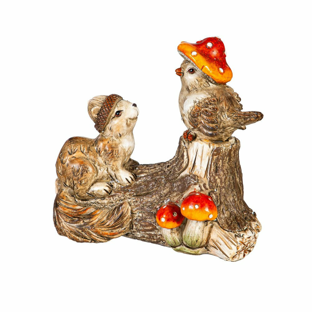 Resin Mushroom Animals Statue, 5"H | Plow & Hearth