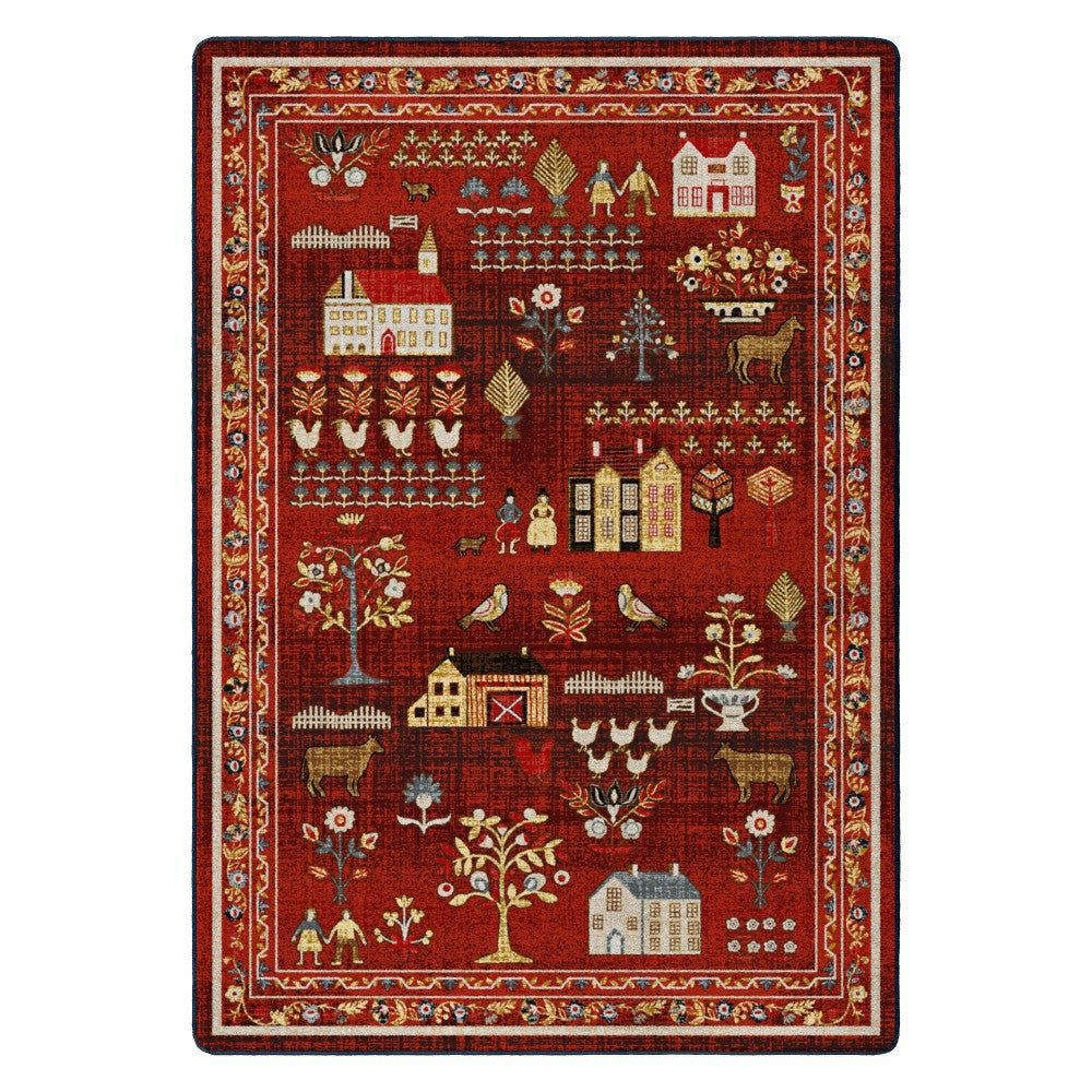Grafton EnduraStran Folk Art Rug | Plow & Hearth