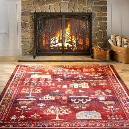 Grafton EnduraStran Folk Art Rug | Plow & Hearth